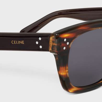 celine special fit sunglasses striped congac havana|BLACK FRAME 41 SUNGLASSES IN ACETATE .